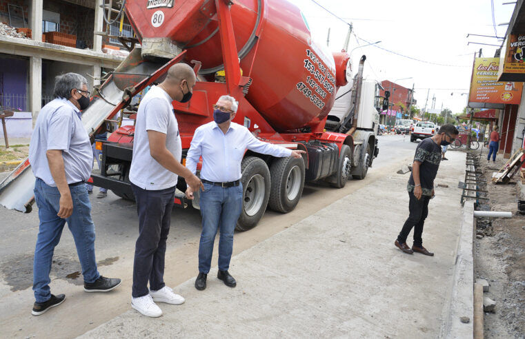 Zamora supervisó nuevas obras en el distrito