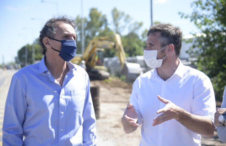 Achával y Katopodis recorrieron las obras sobre la Ruta 25