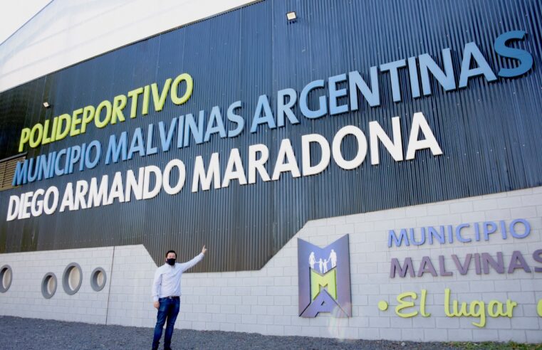 Nardini supervisó las obras del polideportivo “Diego Armando Maradona”