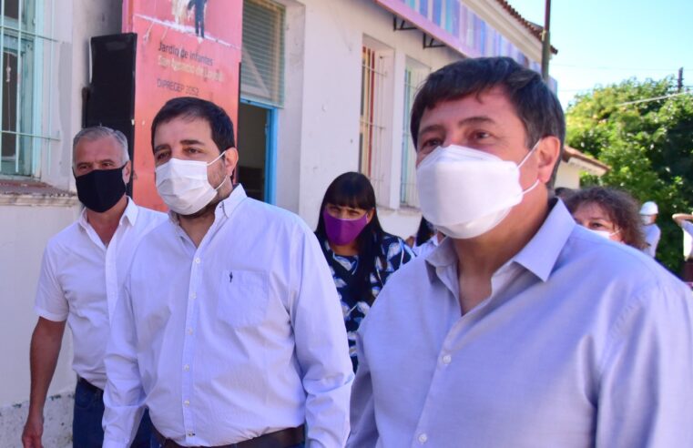 Moreira y Arroyo visitaron las obras en el Centro Infantil Loyola