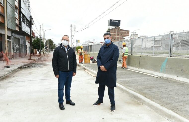 Valenzuela y Jorge Macri recorrieron obras en Tres de Febrero
