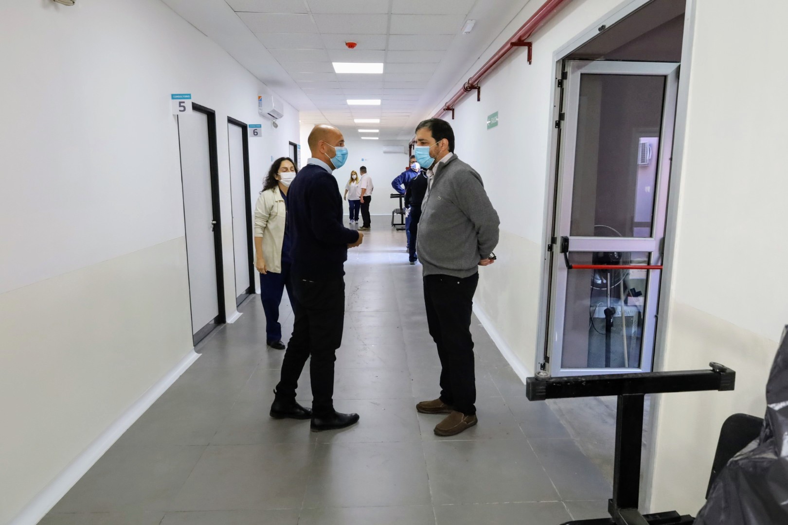 Moreira recorrió las nuevas instalaciones del Hospital Marengo