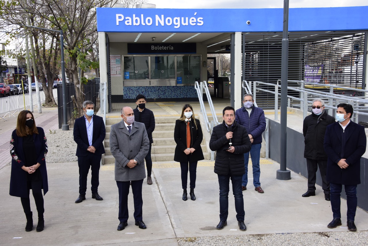 Nardini y Guerrera inauguraron la cuarta estación renovada de Malvinas Argentinas