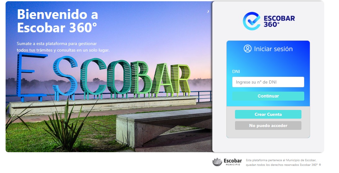 Escobar 360: la nueva plataforma para realizar trámites y acceder a servicios de manera virtual