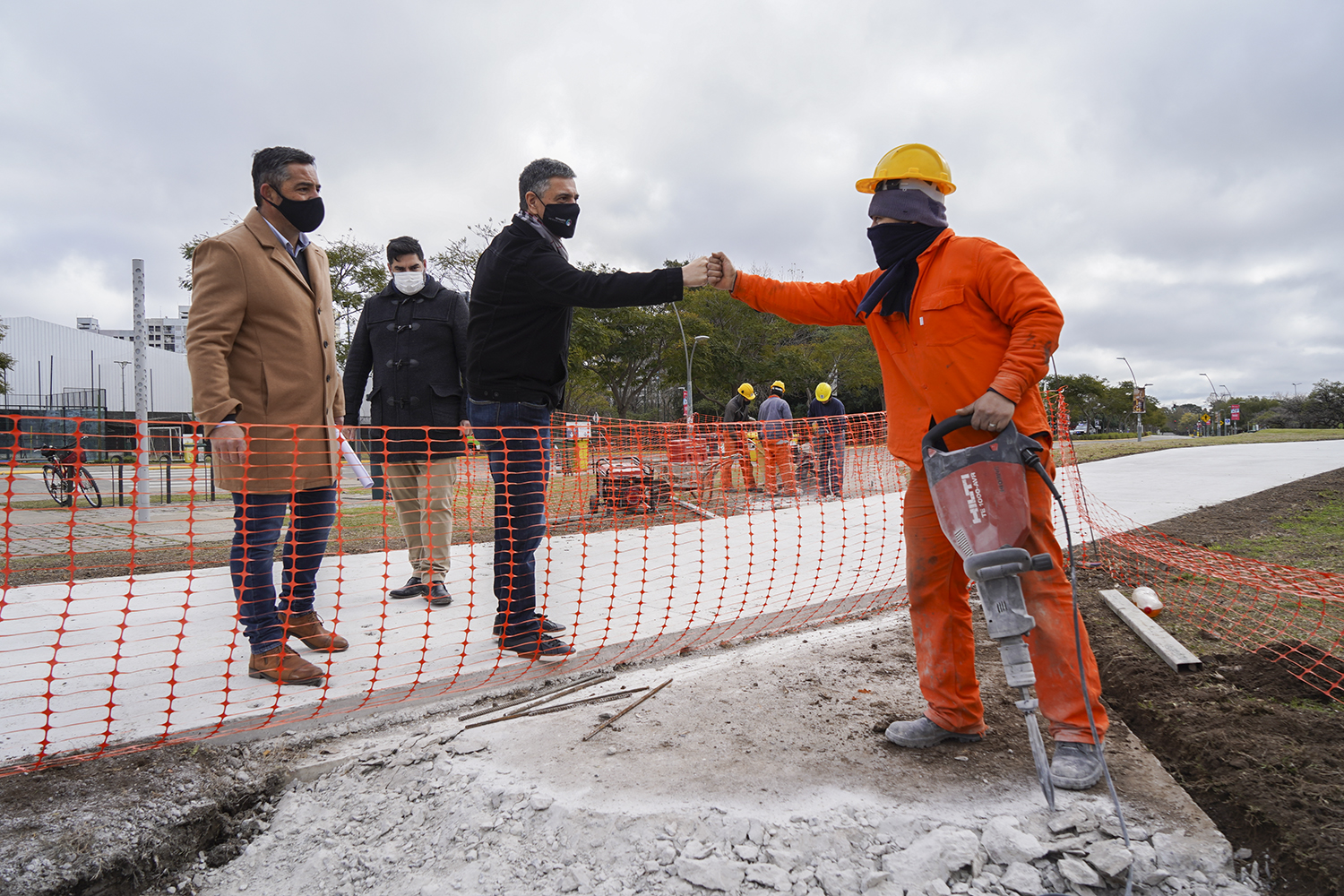 Avanza la obra de la bicisenda en la costa de Vicente López