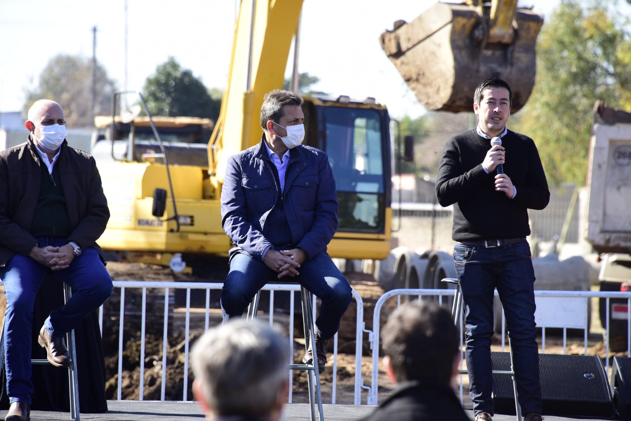 Nardini presentó junto a Kicillof, Massa y Guerrera la mega obra del paso bajo nivel de Malvinas Argentinas