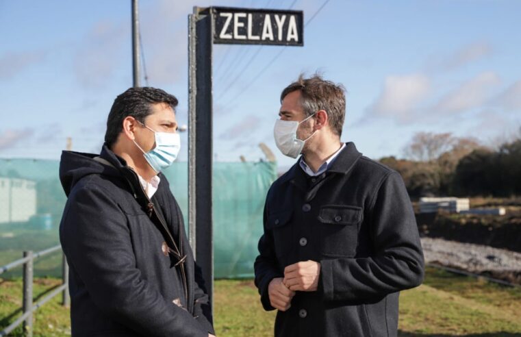 Achával y Marinucci recorrieron las obras de la estación de Zelaya