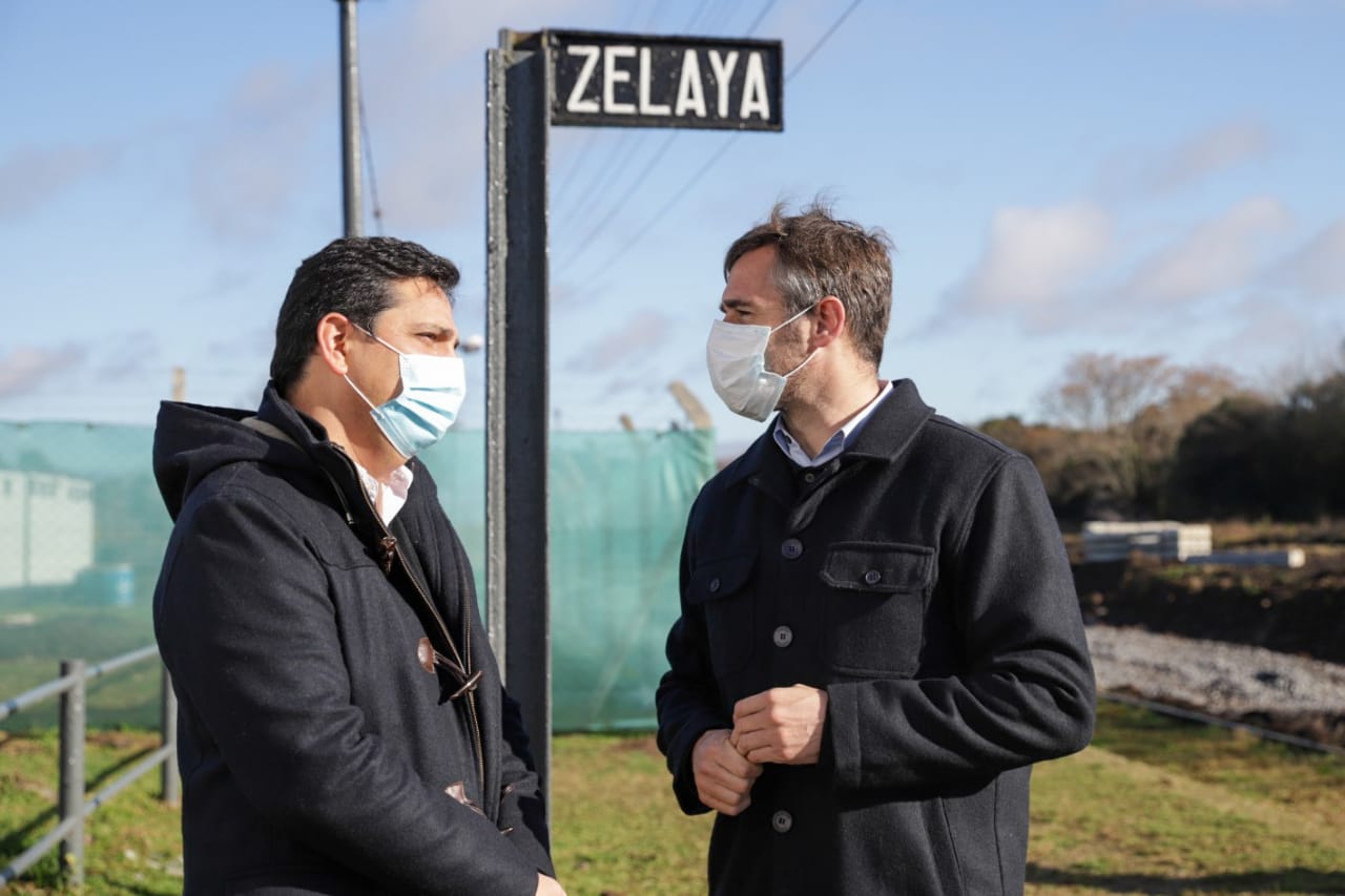 Achával y Marinucci recorrieron las obras de la estación de Zelaya