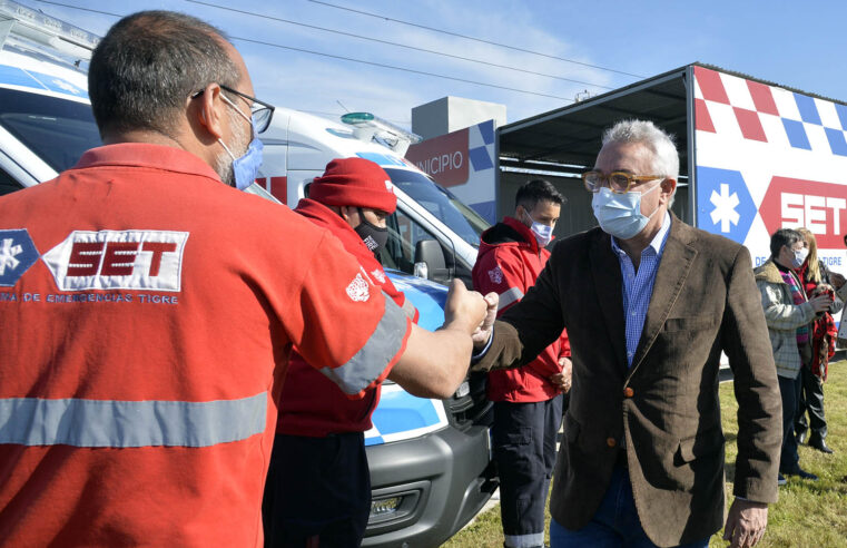 Zamora presentó nuevos móviles y una base operativa del Sistema de Emergencias Tigre