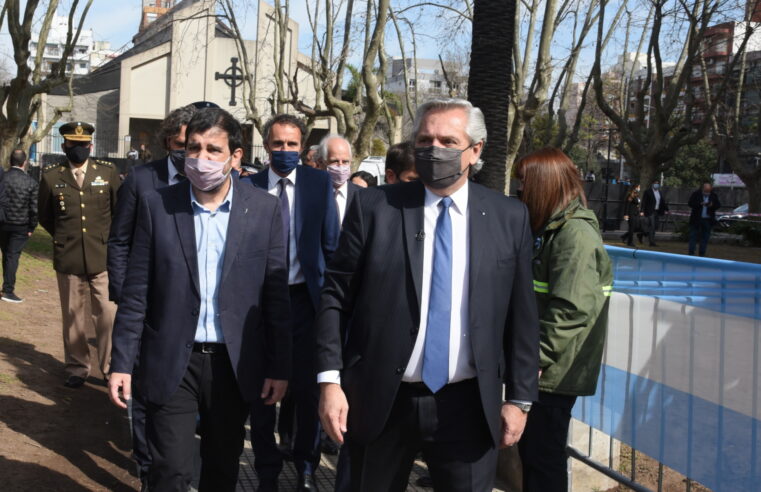 Moreira recibió a Alberto Fernández y Kicillof en el 171° aniversario del paso a la inmortalidad del General San Martín