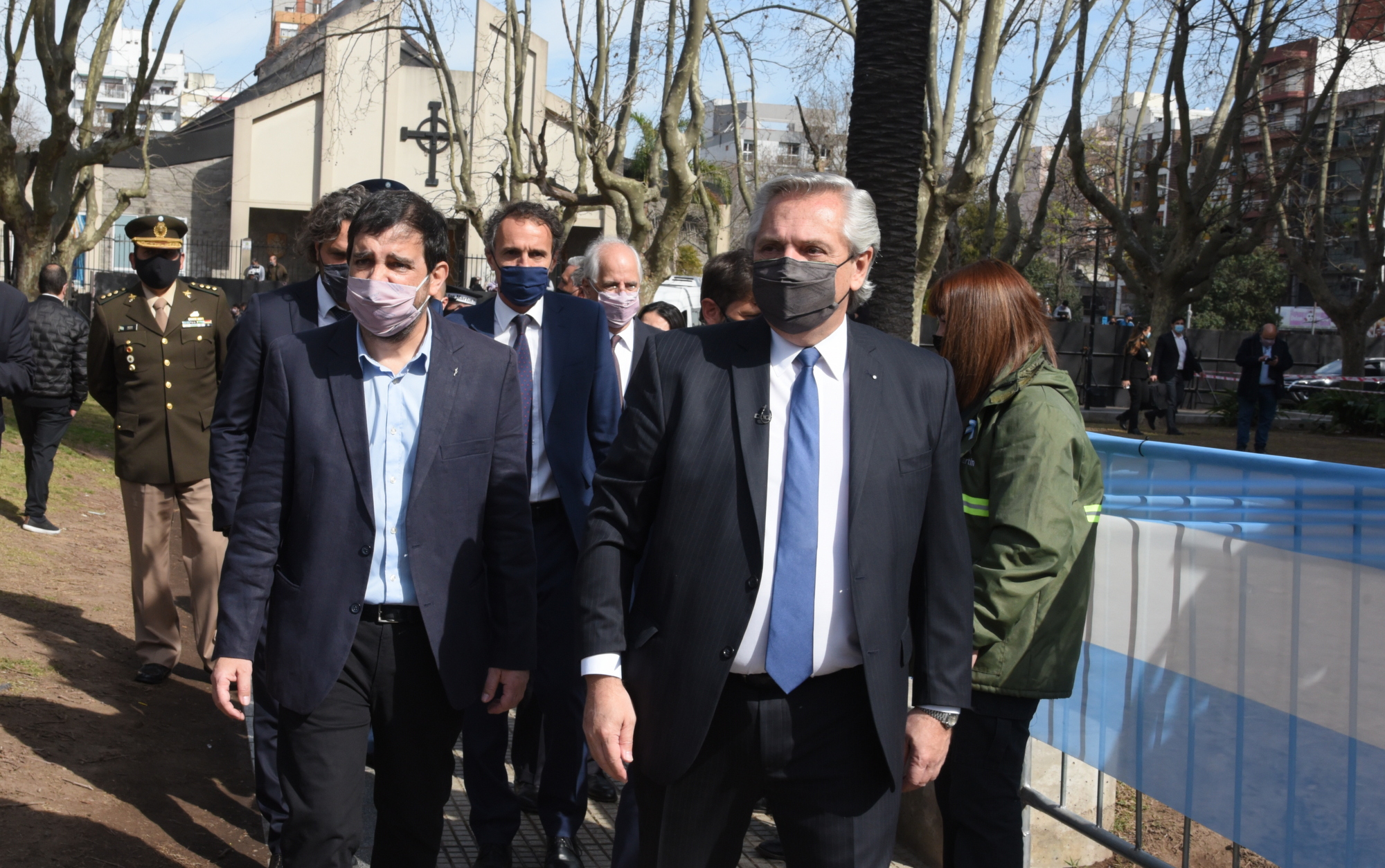 Moreira recibió a Alberto Fernández y Kicillof en el 171° aniversario del paso a la inmortalidad del General San Martín