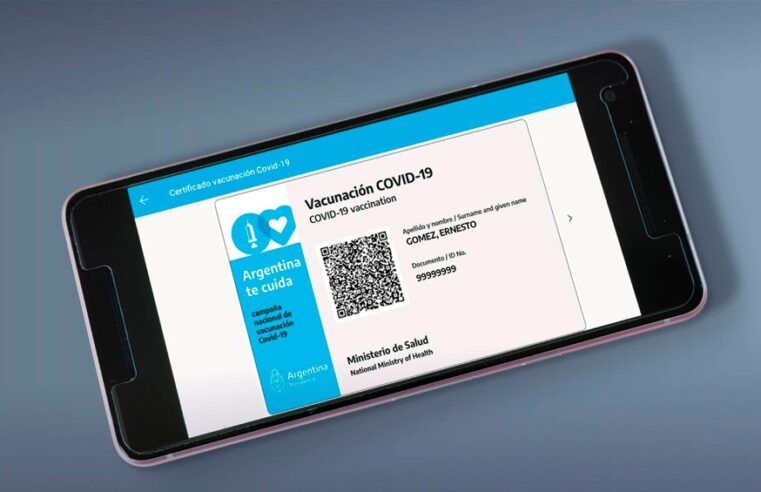 COVID: La credencial de vacunación digital de Mi Argentina será la acreditación internacional de vacunación