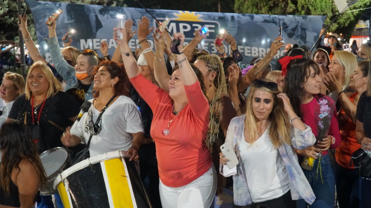 La militancia celebró el día de la mujer en Tres de febrero