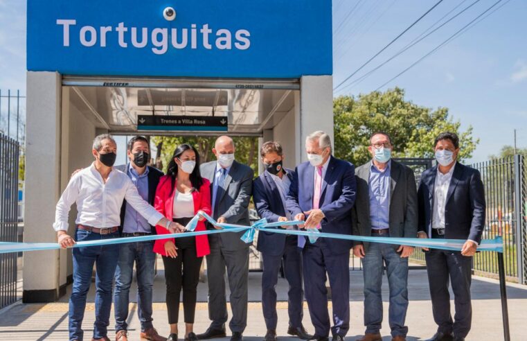 Alberto y Correa inauguraron la renovada estación Tortuguitas del Ferrocarril Belgrano Norte 