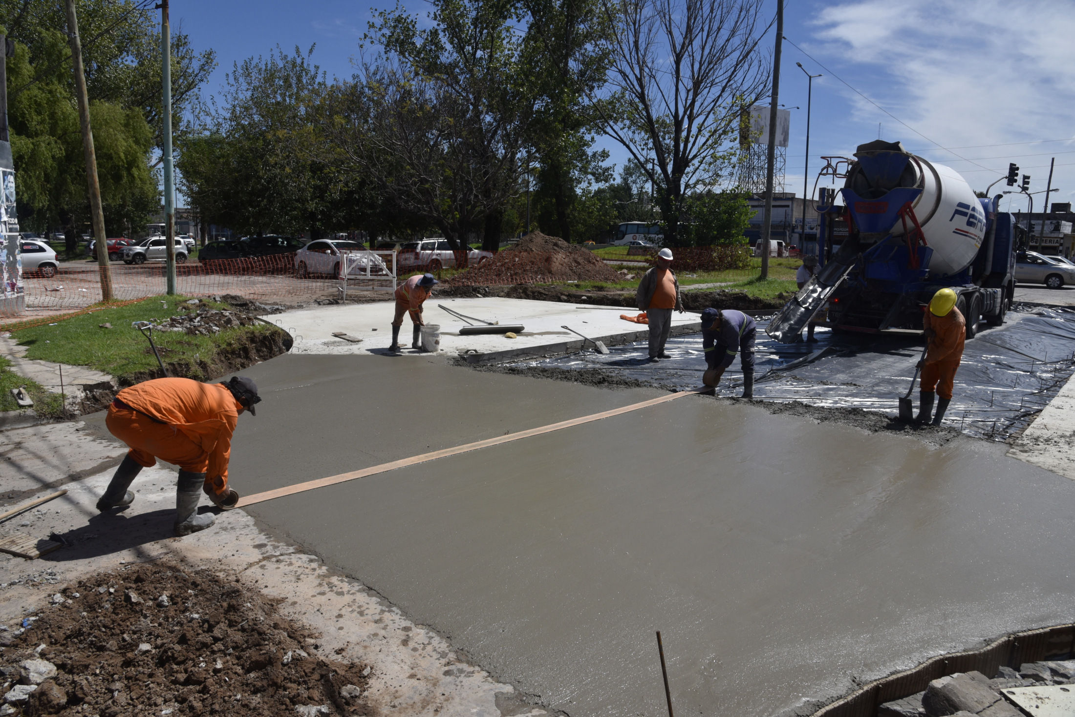 San Martín comenzó las obras en las Colectoras de Ruta 8