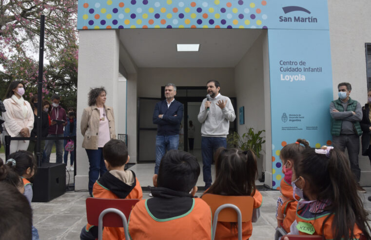 Moreira y Zabaleta reinauguraron el Centro de Cuidado Infantil y Jardín de Infantes Loyola