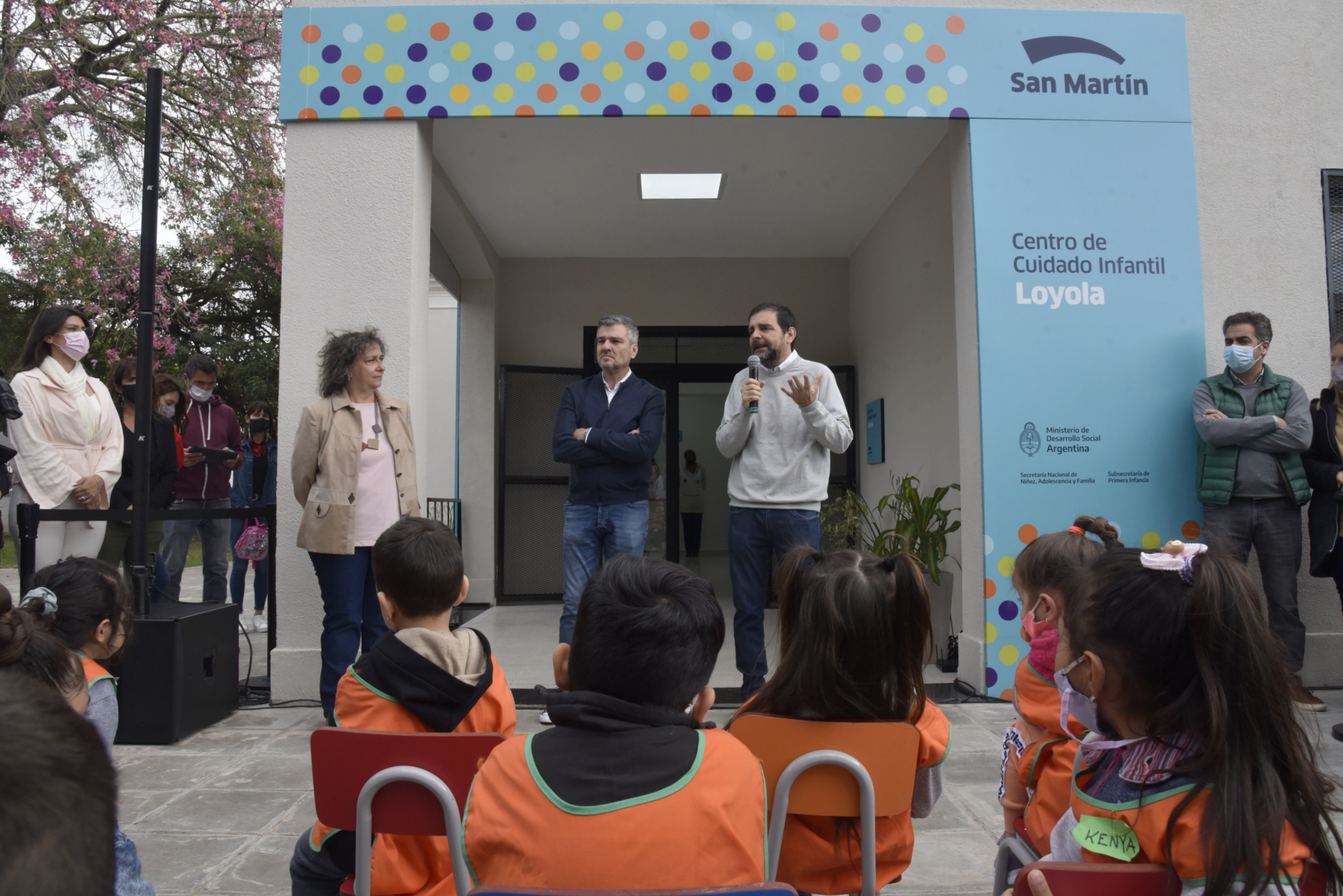 Moreira y Zabaleta reinauguraron el Centro de Cuidado Infantil y Jardín de Infantes Loyola
