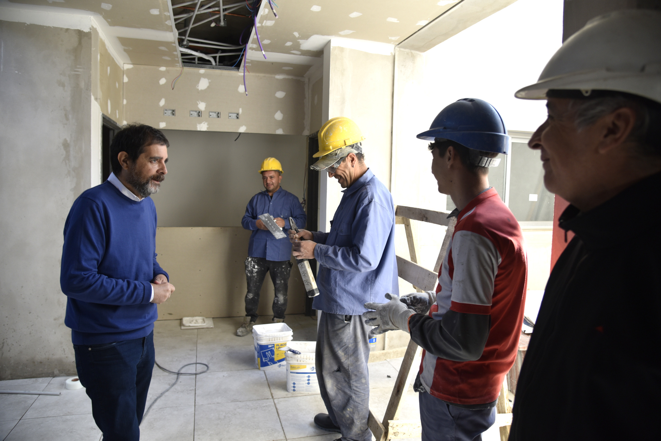 Moreira recorrió las obras del Centro de Salud de Billinghurst