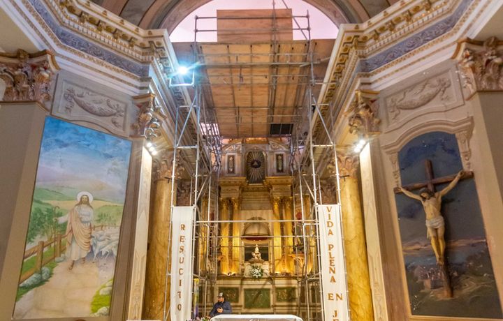 Avanza la restauración del templo Nuestra Señora de Aránzazu 