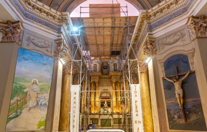 Avanza la restauración del templo Nuestra Señora de Aránzazu