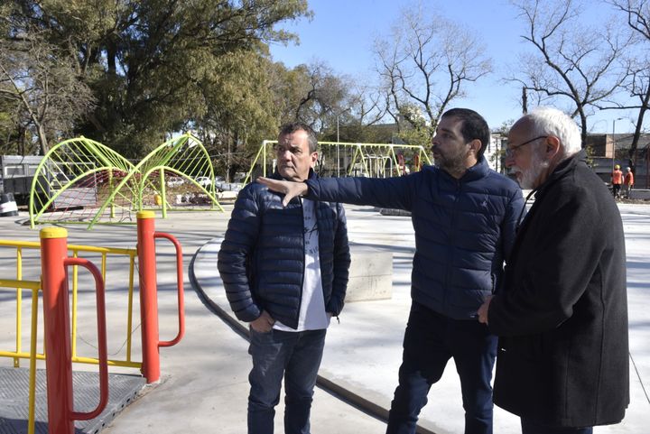 Moreira recorrió las obras en el ex predio del Tiro Federal