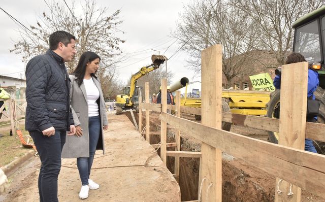 Correa y Nardini supervisaron el inicio de la obra de ampliación de la “Red Primaria y Refuerzos de Agua”