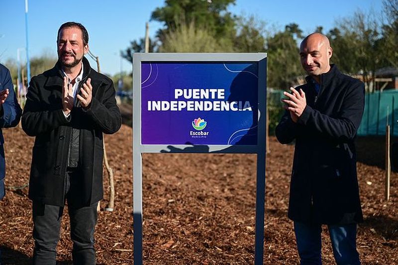 Sujarchuk y Ramil inauguraron el Puente Independencia