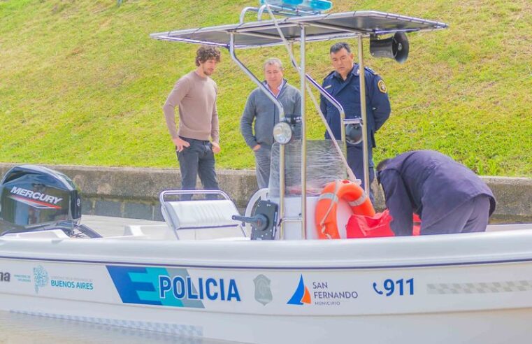 Andreotti presentó una Nueva Lancha de la Policía para seguridad en Islas 