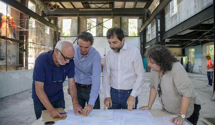 Moreira y Katopodis recorrieron la obra de Estación Infancia