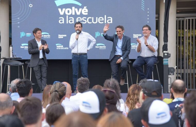 Moreira y Kicillof presentaron una nueva edición de Volvé a la Escuela en San Martín