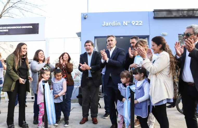 Achával inauguró el edificio del Jardín N° 922 del barrio La Loma de Villa Rosa