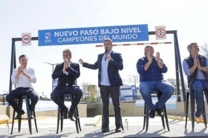 Pilar: Achával y Massa inauguraron el primer paso bajo a nivel