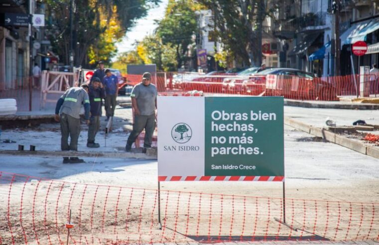 San Isidro: avanza la repavimentación de una intersección clave en Martínez