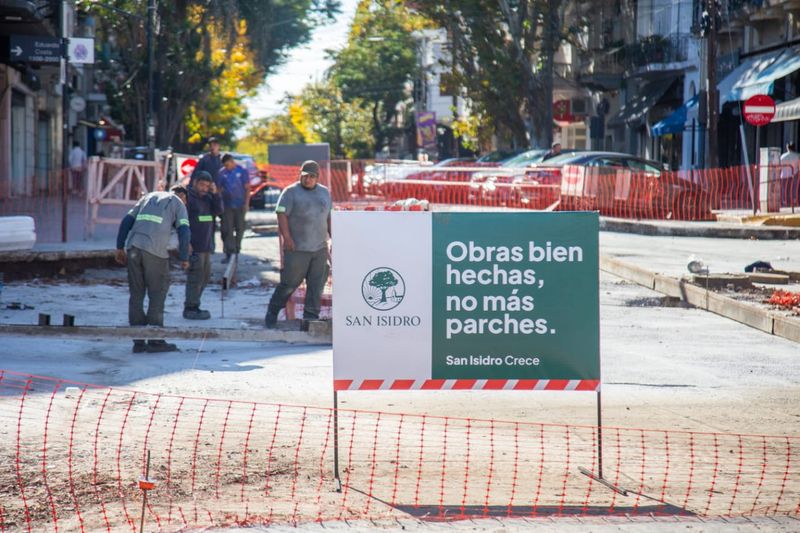 San Isidro: avanza la repavimentación de una intersección clave en Martínez