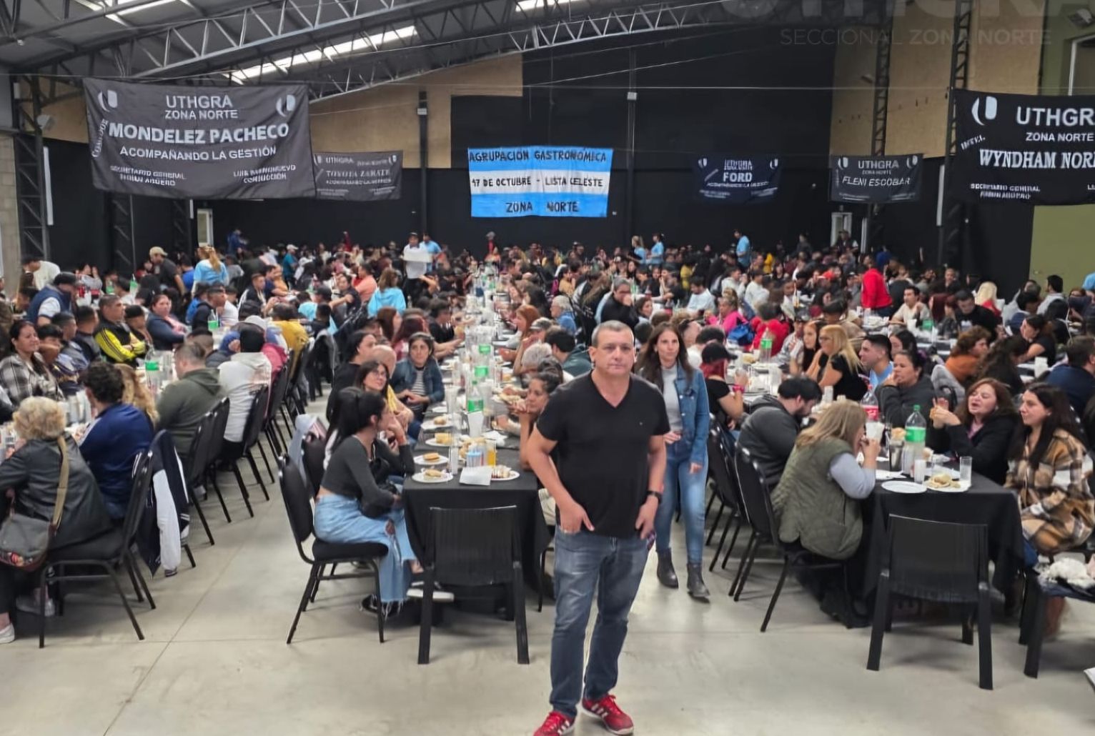 Fabián Agüero encabezó el acto por el día del trabajador en el predio de UTHGRA de Del Viso