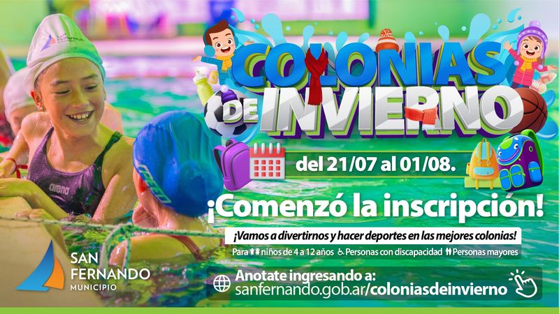 San Fernando inició la inscripción a sus Colonias de Invierno 2025