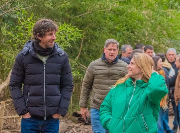 Juan y Eva Andreotti inauguraron un nuevo espacio verde frente al río en el EcoParque de San Fernando