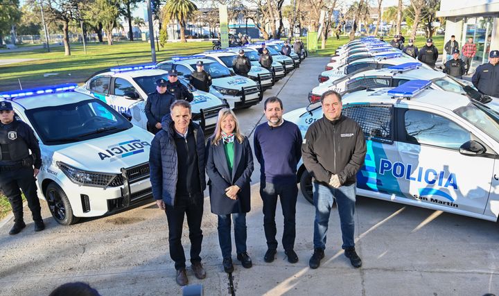 Moreira y Javier Alonso entregaron 23 nuevos patrulleros para San Martín