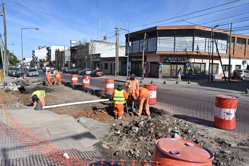 Avanzan las obras de la Av. Juan Manuel de Rosas en San Martín