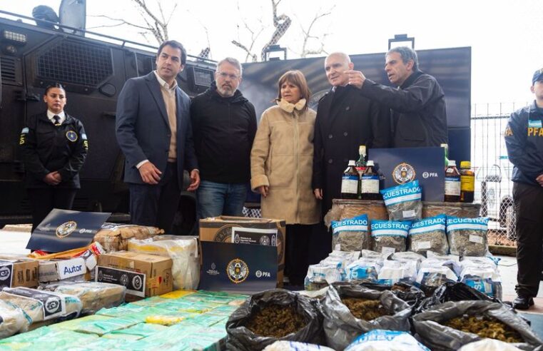 Bullrich presentó en San Isidro un récord histórico en incautaciones de drogas durante 2025
