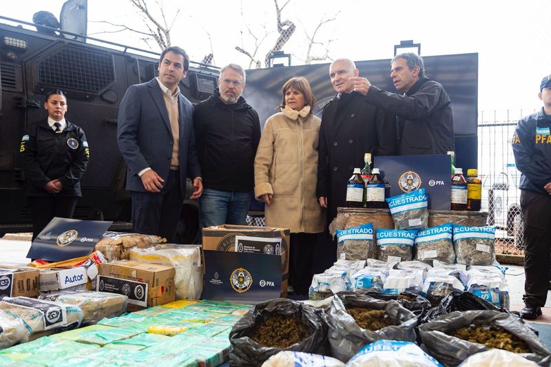 Bullrich presentó en San Isidro un récord histórico en incautaciones de drogas durante 2025