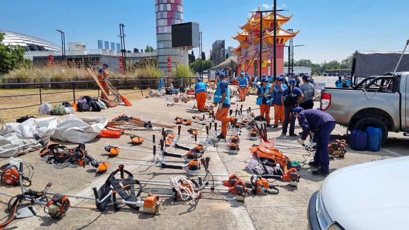 San Martín impulsó la limpieza del Reservorio de Tecnópolis para mejorar el drenaje durante las lluvias