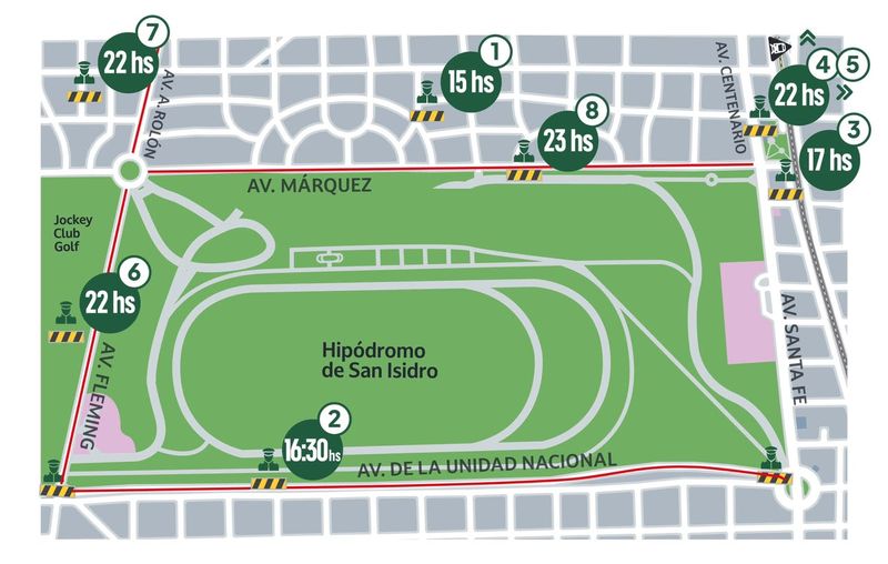 Cómo serán los operativos de tránsito por los recitales del 14, 15 y 17 de septiembre en el hipódromo de San Isidro